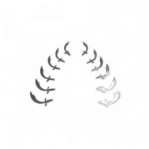 Elementa Inle Balanza 12 Scimitar Shape Metal Ornaments, 2.5 in Elegant Home Decor Piece for Religious & Home Supplies Displays