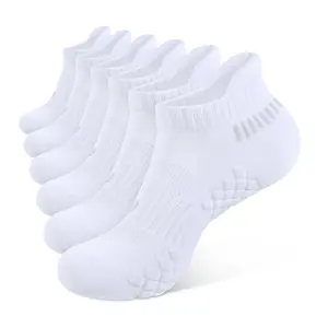 CLOSEMATE Ankle Socks for Men Cotton Socks Anti-Blister Cushioned Athletic Socks for Running & Training 6 Pairs
