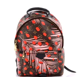 Pre-owned Louis Vuitton Canvas Coated Backpacks Palm Springs Backpack Limited Edition Monogram Jungle Dots PM by Rebag