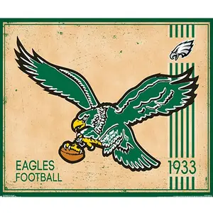 1PC  Diamond Painting Vintage Philadelphia Eagles Football Diamond Painting Kit DIY Retro Style 1933 Eagle Logo Craft for Sports Fans Home Wall Decor