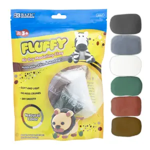 BAZIC 0.5 oz 6 Natural/Earth Color Air Dry Modeling Clay