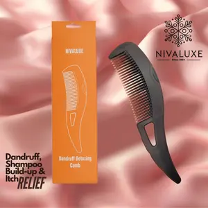 [NIVALUXE] Dandruff Detox Comb for Scalp Sweeping and Scalp Build-ups Removal Gift Haircare Daily Heatless Daily Heatless energy massage