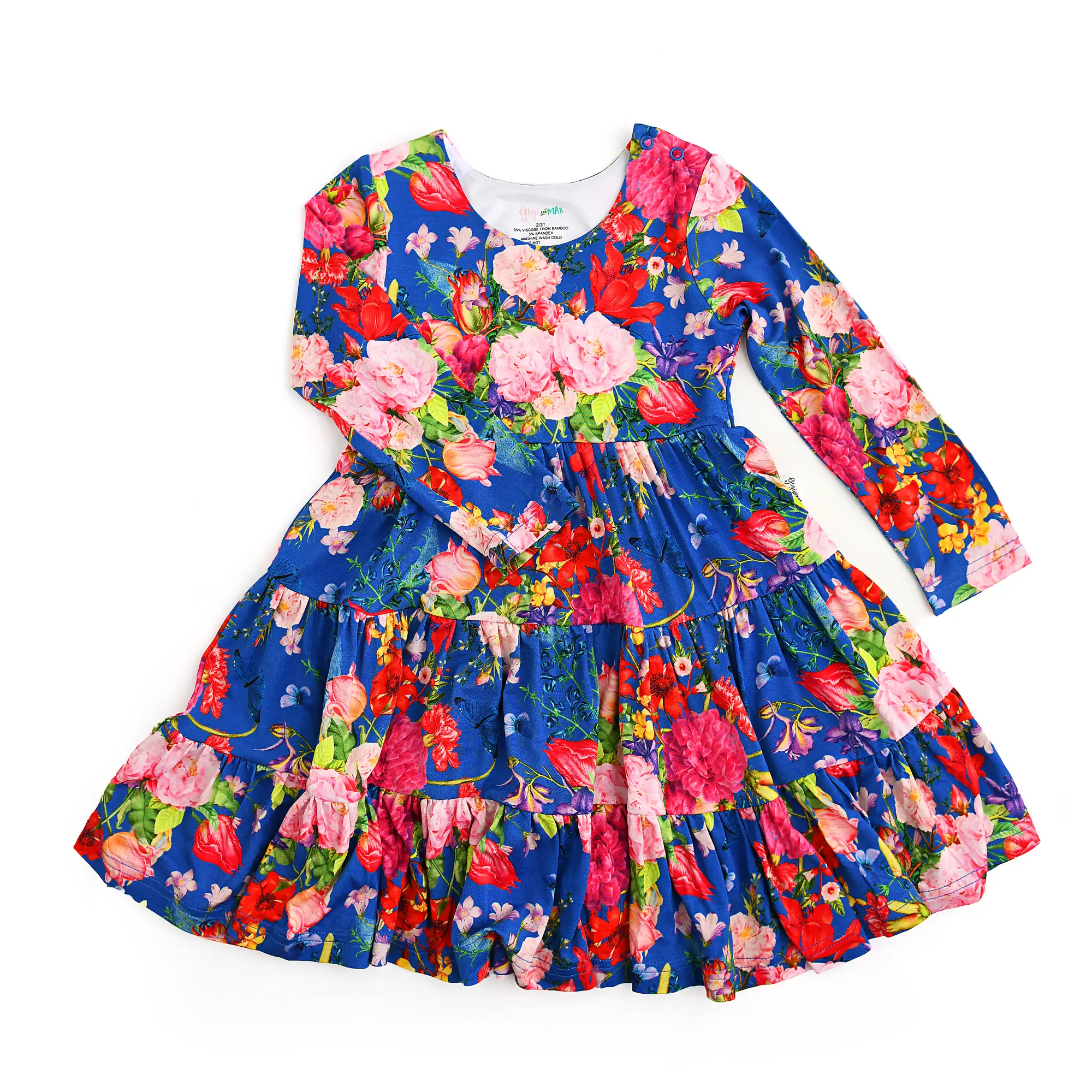 Briella Swing Dress Bamboo Floral Twirl Dress Toddler Baby Outfit