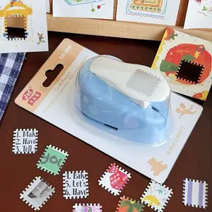 Paper Punching and Embossing Tool, Stamp Shape Decorative Craft Edge Cutter, Manual Puncher for Scrapbooks, Diaries, Cards, Photos, Paper Crafts