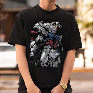 Vintage Mecha Graphic Comfort Colors T-Shirt, Japanese Robot Printed Tee, Gundam Fan Gift