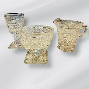 American Cut Glass Sugar & Creamer Set
