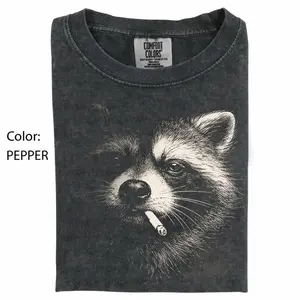 Smoking Raccoon Shirt Unisex, Vintage Y2K Grunge Raccoon Graphic Tee, Funny Raccoon Face Shirt, Comfort Colors Edgy Meme T Shirt, Gift for Raccoon Lovers