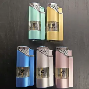 Four Flame torch lighter with hole punch