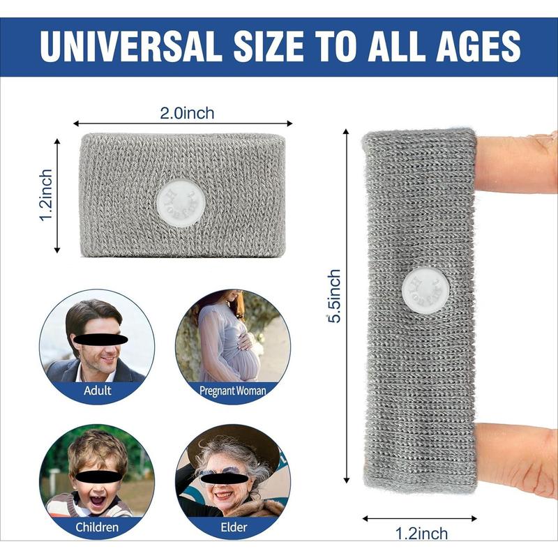 Motion Sickness Bands Anti Nausea Wristband for Adult and Kids Morning Sickness  for Pregnant Women Acupressure Nausea  for Car, Sea, Air Sickness - 2 Pairs Grey, Grey relief breathable silicone ice cup