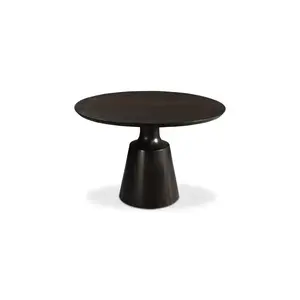 Dark Wood Round Dining Table Pedestal