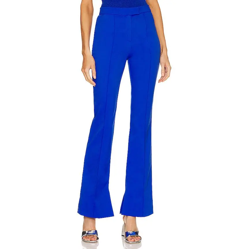 JONATHAN SIMKHAI Carmine Slim Bootcut Pant in Cobalt