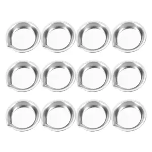 12Pcs Makeup Palette Stainless Steel Small Round Paint Tray Artist Watercolours Paint Mixing Palette Tray for Artist
