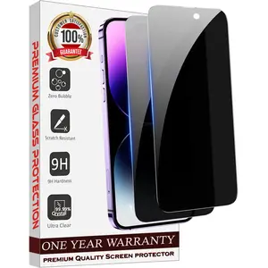 Entronix Anti-Spy Privacy Screen Protector Compatible with iPhone 13 - 2-Piece Combo