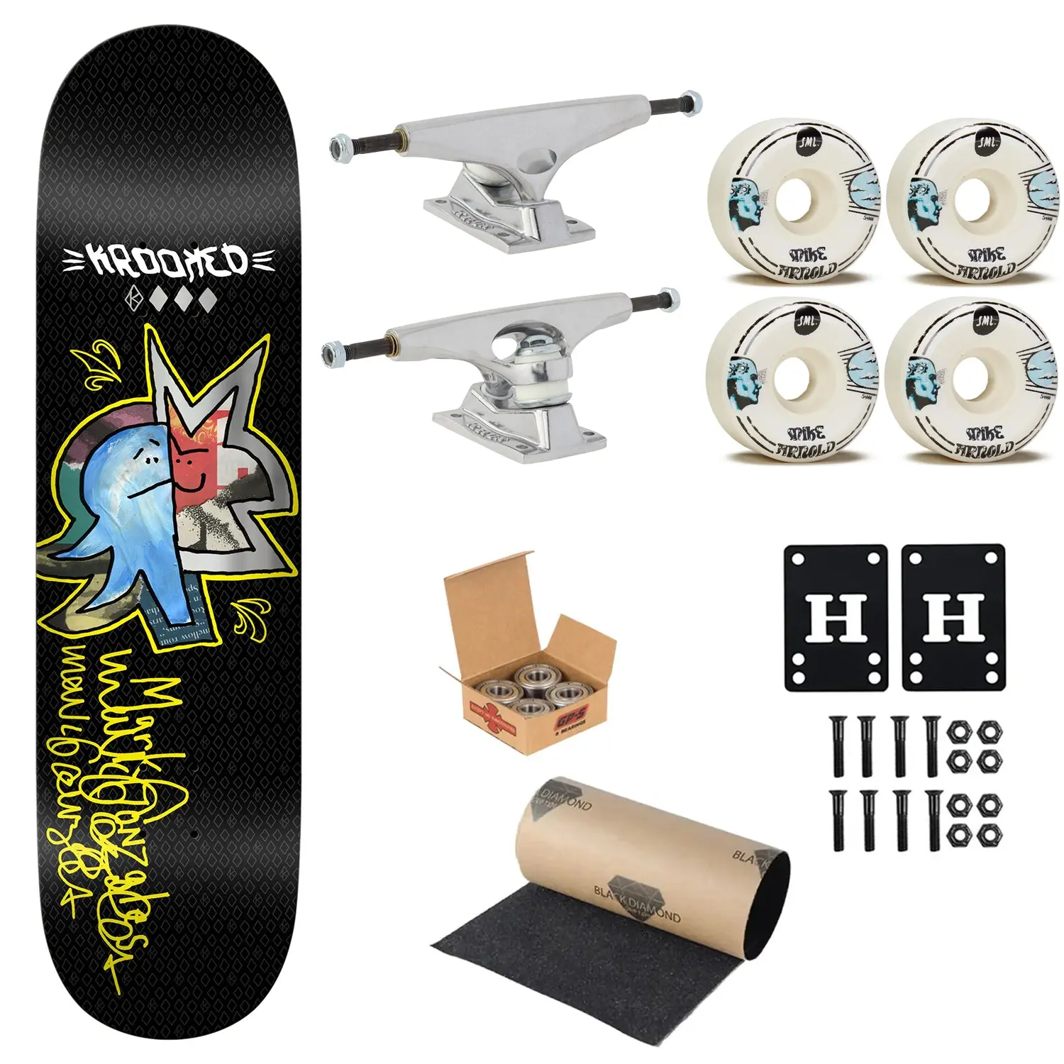 Krooked Premium Complete Skateboard Gonz Sig 8.5" Ft. Krux/SML/Independent
