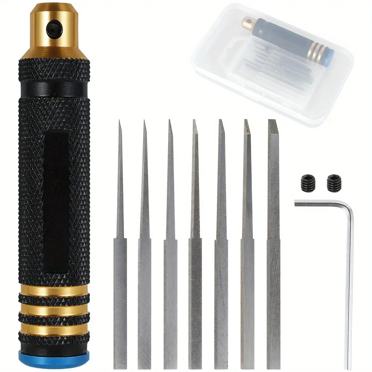 Precision Craft Chisel Set, Durable Interchangeable Blades Chisel for Carving, Engraving & DIY Projects, Professional Hand Tools, Woodworking Tools