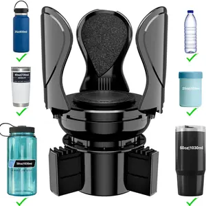 Car Cup Holder Expander, Cup Holder Extender Adapter with Expandable Arm and Adjustable Base, Compatible with 14-64oz cups, 18-64oz bottles, Most Coffee Mugs Bottles & Cups