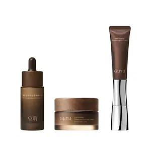 GUYU Ginseng Collagen boosting Skincare Set - 3 pieces, Face Cream+Serum+Eye Cream | wrinkle solution, Skin Tightening, Facial Moisture, Collagen Boosting, Skincare, Radiance, Peptide