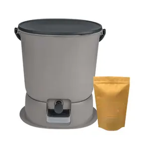 The Essential Bokashi Compost Bin Starter Kit 4.4 gal Durable Plastic Above 12 L with Lid for Kitchen Odor-Free Composting