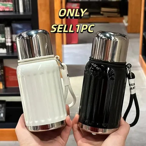 450ML Stainless Steel Vacuum Insulated Water Bottle, Flasks, Leak Proof Thermos, Skinny Vacuum Flask, Stainless Steel Thermal, Insulation Drinkware, Leak-Proof Design, Portable, Keeps Hot and Cold, Ideal for Work, Study, Camping, Sports, Travel