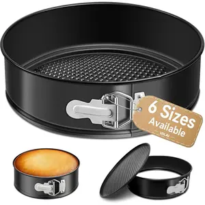 Springform pan, nonstick cheesecake pan (4/6/7/8/9/10 inches) with removable bottom, easy to clean, ideal for baking cakes, pies, and quiches — 6-inch size