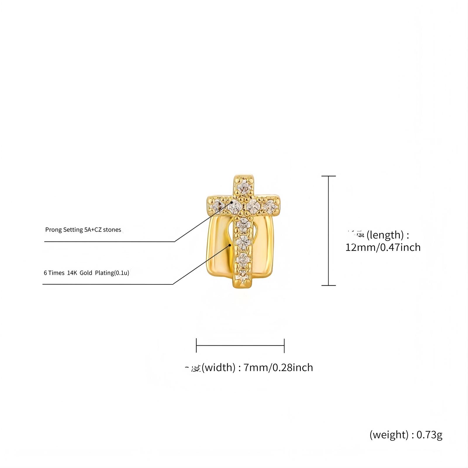 New personality and fashion selling single braces love full zircon braces TEMU explosions Halloween braces exquisite daily tide matching ornaments.