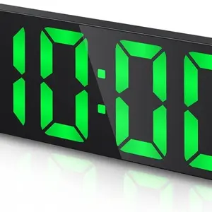 Bedroom LED Clock, Electronic Desktop Clock with Temperature Display, Adjustable Brightness, 12/24 Hour Show, Home and Office Decor, LED Alarm Clock