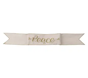 6" x 44" Velvet "PEACE" Banner by Valerie