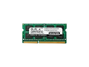 Black Diamond Memory 8GB 204-Pin DDR3 SO-DIMM DDR3 1600 (PC3 12800) Notebook Memory Model BD8G1600MTN22