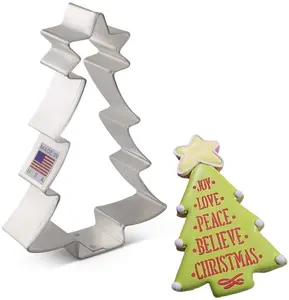 Christmas Tree with Star Cookie Cutter 4 1/2"