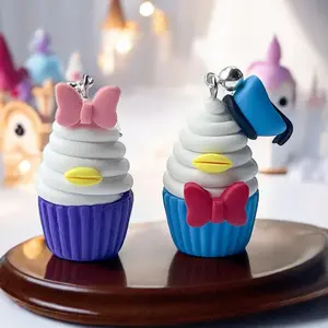 Polymer Clay themed cupcake earrings.