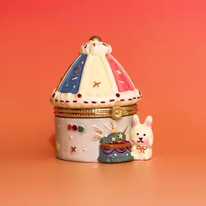 Carousel Bunny Trinket Box
