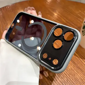 Protector Clear Magnetic Phone Case for iPhone 17/16/15/14/13/12 Pro Max Plus with Magnetic Wireless Charging Shockproof Full Body Protection Scratch Resistant Anti-Yellow