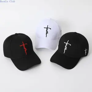 2 Pcs Set Christian Faith Cross Script Embroidered Baseball Cap for Men Women Black White Breathable Acrylic Adjustable Dad  Religious Gift Outdoor Sports Aesthetic Streetwear Sun  Headwear Christmas Holiday Scenery Ornaments Tree Creative hat rope 4-pack