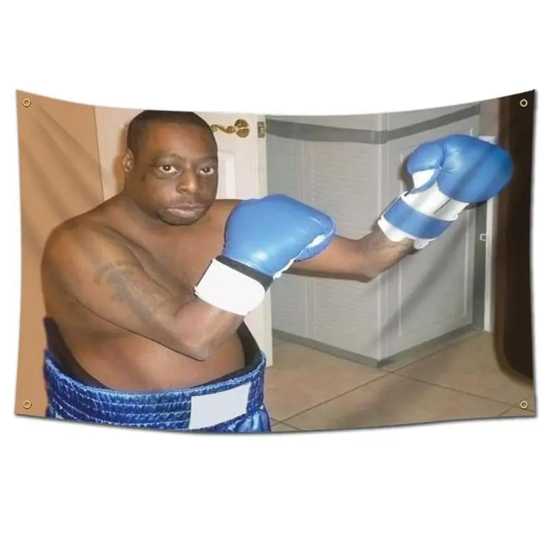 Funny Boxing Green Lester Beetlejuice Flag 3x5Ft Flag Funny Poster Tapestry for College Dorm Room Decor Banner Outdoor Parties Holiday Gifts with 4 Brass Grommets