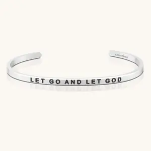 Let Go And Let God - MantraBand Adjustable Inspirational Trendy Bracelet