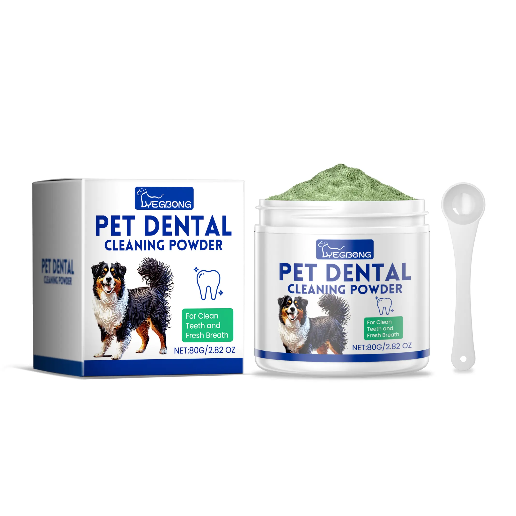 Dog Dental Powder - Food Topper for Fresh Breath & Clean Teeth - Gentle Formula for Sensitive Stomachs - Tartar Plaque Remover - Natural Oral Care for Dogs