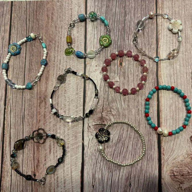 Beaded Bracelets, Boho Style Handmade Jewelry.