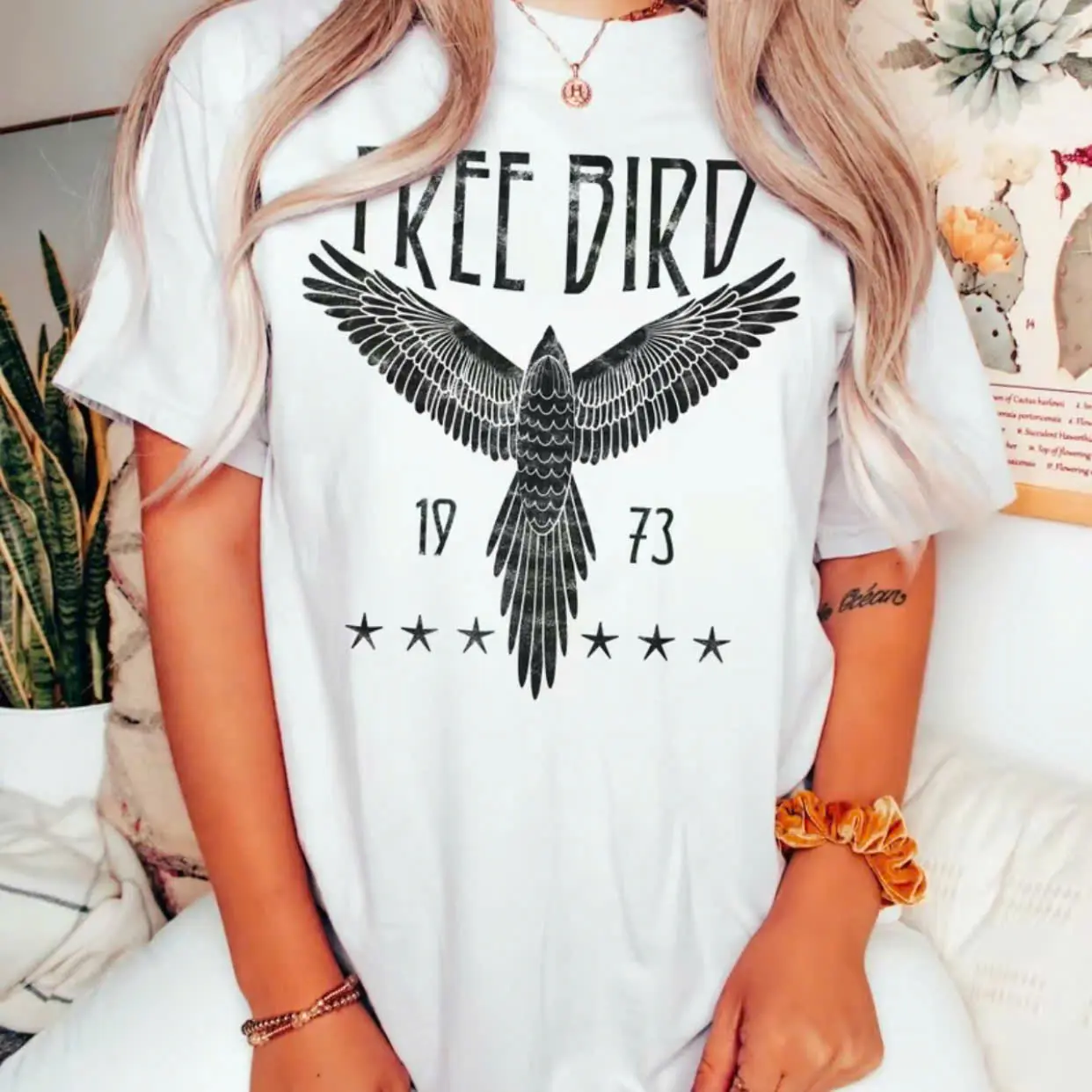 Comfort Colors - Free Bird Shirt |   Boho TShirt |   Eagle Shirt |   Thunderbird Shirt |   Retro Music graphic tee |   Vintage Inspired women Shirt