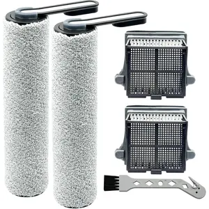 Brush Rollers and Filters Replacement Compatible with Tineco iFLOOR 5 Breeze Complete Vacuum Cleaner- 2 Brush Rollers + 2 Vacuum Filters + 1 Cleaning Tool