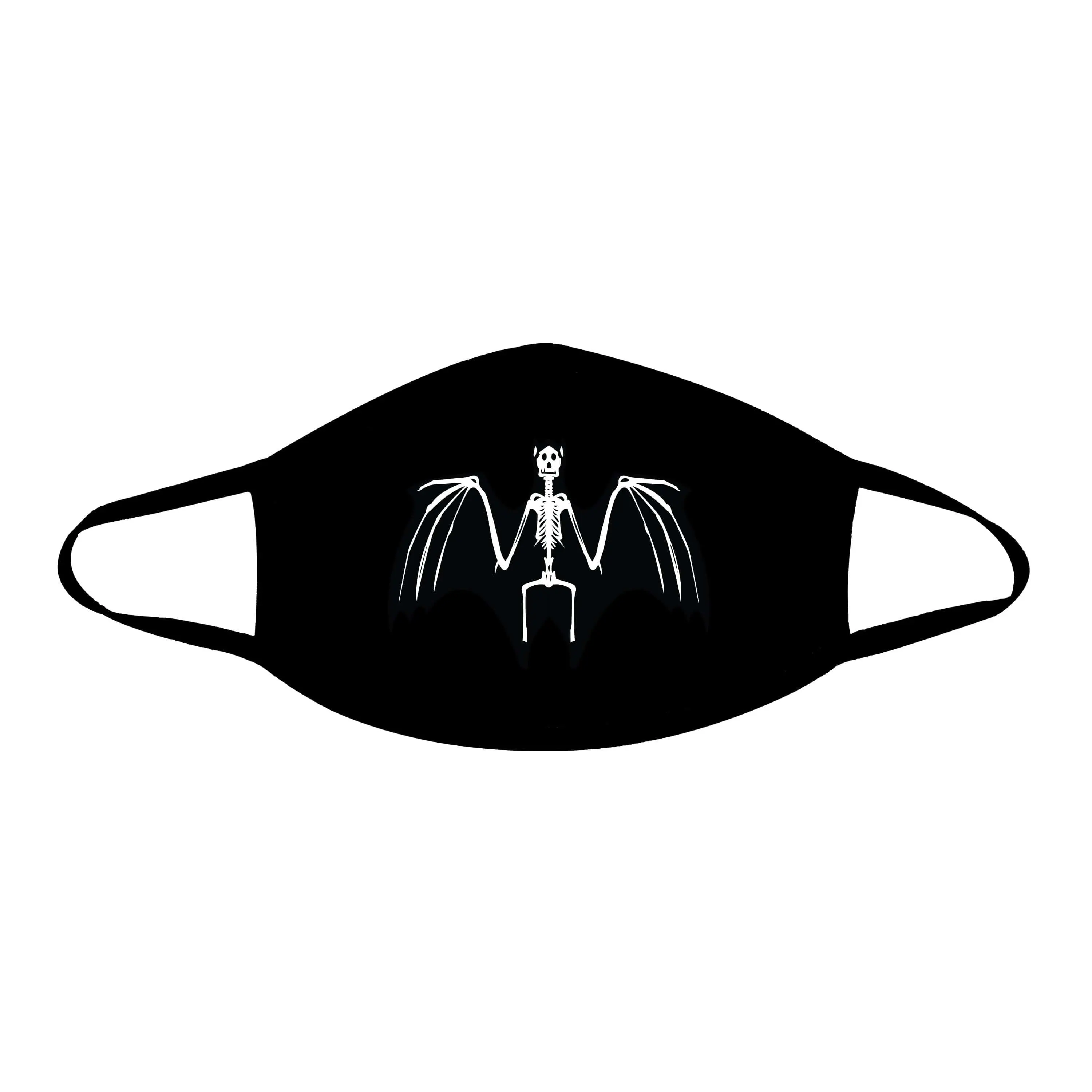 Skeleton Bat Halloween Black Face Mask