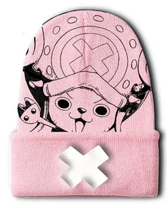 Beanie Chopper Tony Tony Cozy Anime-Inspired Hat w/ 3D Puff “X” Design