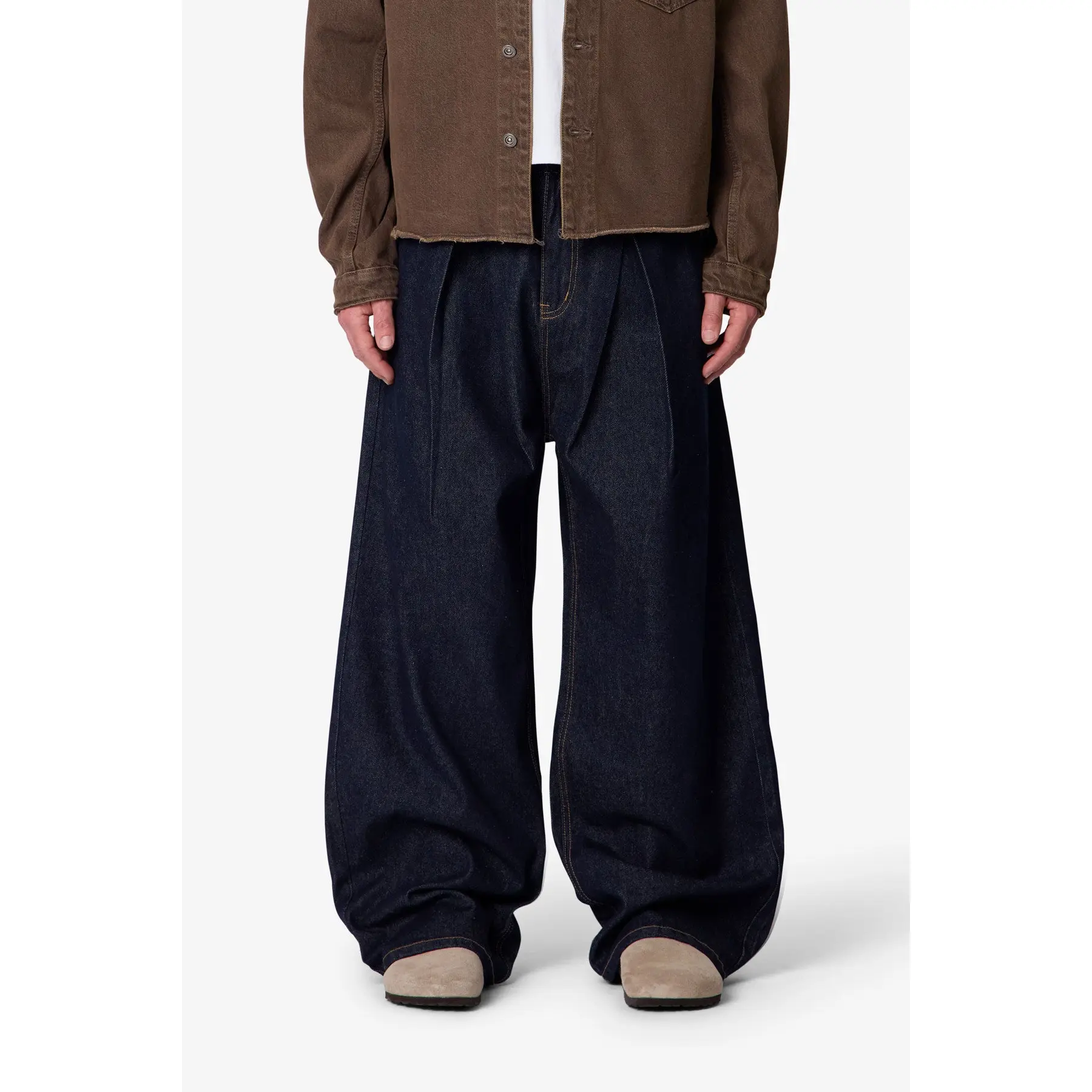 mnml Pleated Baggy Denim - Rinsed Indigo