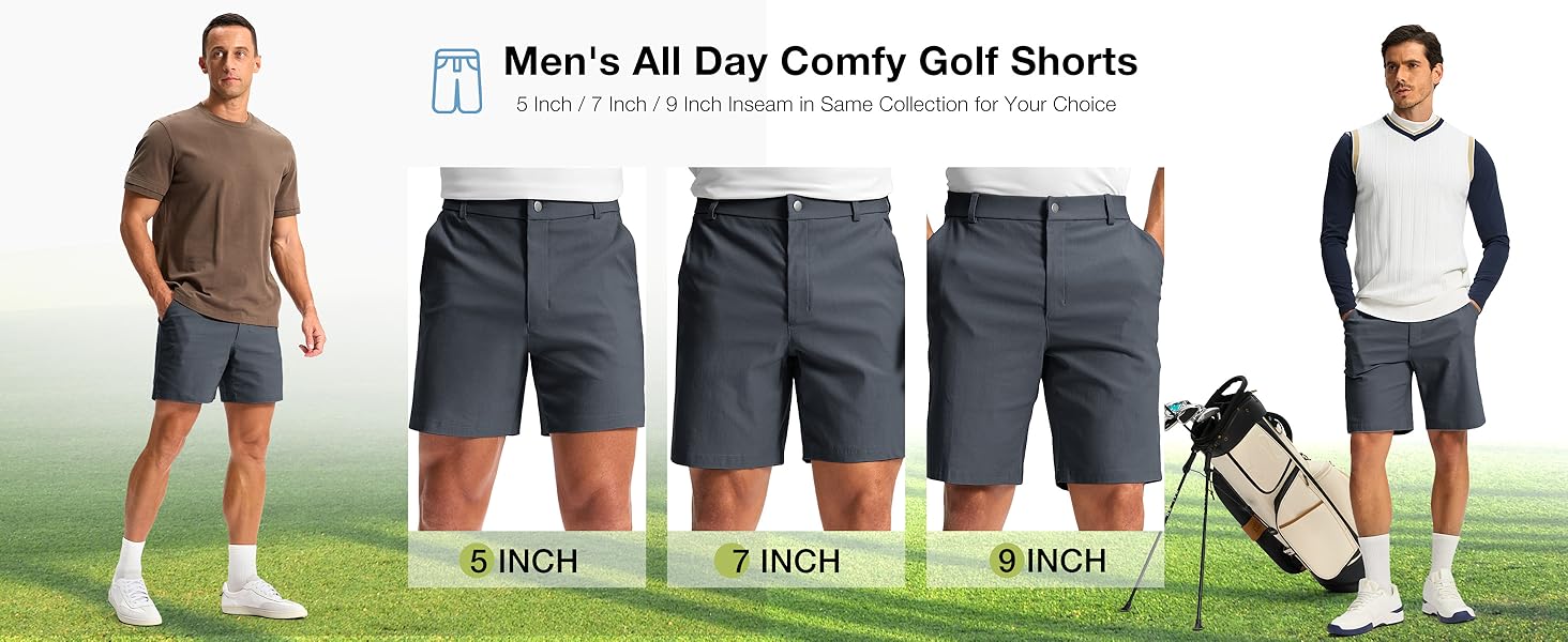 G Gradual Men's Golf Dress Shorts 5"/ 7"/ 9" Stretch Casual Work Flat Front Shorts for Men with 3 Pockets Quick Dry SummerVibes #TikTokShopStockUp