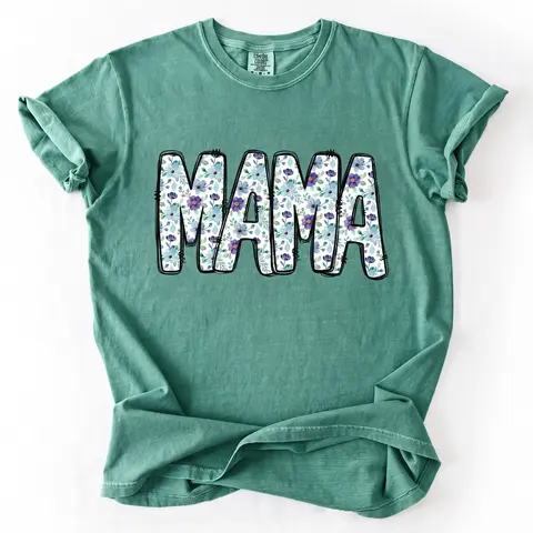 Comfort Colors Vintage floral Mama t-shirt, Mama T-Shirt, Strong Woman Shirt, gift for mothers day, Mama tee, Graphic Tee, Women's T-Shirt