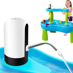 Powerful Water Table Pump, Battery Powered Water Pump for Water Table 3 Hours Non-Stop Fun Portable Summer Outdoor Sand/Water Table Toys Water Play Table Accessories for Toddlers Kids（White）（Does not include the table）