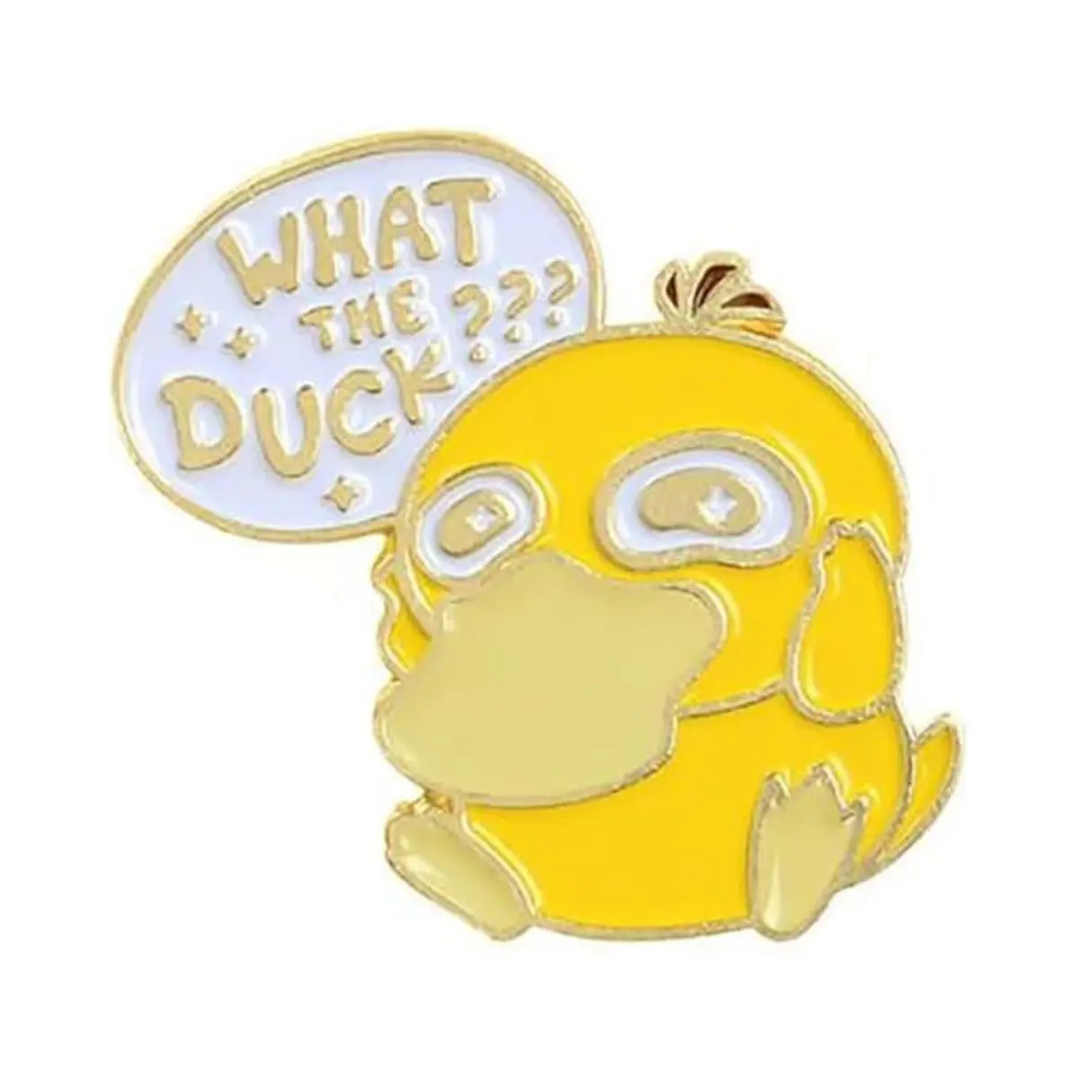Funny Duck Enamel Pin Cute Yellow Duck Lapel Pin Cartoon Animal Brooch