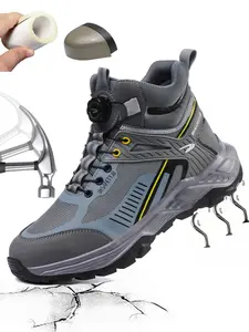 Unisex Safety Shoes, Lightweight Durable Work Boots, Waterproof Safety Boots, Carpenter Boots for All Seasons, Ideal for Construction & Daily Use, Versatile Protective Footwear