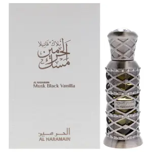 AL HARAMAIN Musk-Black Vanilla Unisex Concentrated Perfume Oil, 0.4 oz