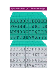 PEGZ 2.0 American Typewriter Font Attachable Stamps Uppercase 50 piece Medium Set