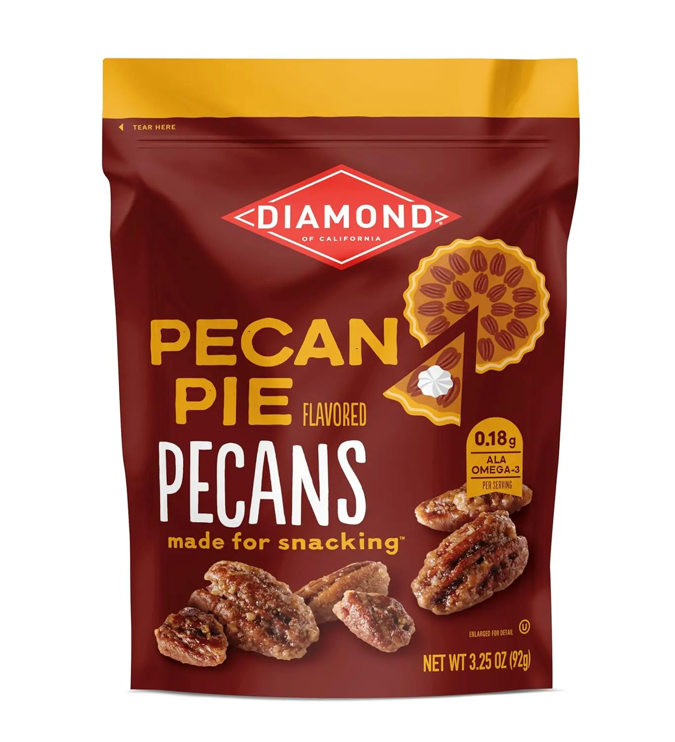 Diamond of California Pecan Pie Pecan Nuts, 3.25 oz